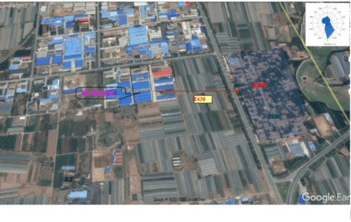 項目周圍環(huán)境敏感目標(biāo)分布圖（比例尺1:9000）